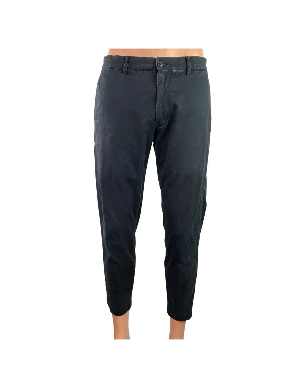 Club Monaco Men's Gray Mid Waist Skinny Tapered Leg Chino Trousers Pants Size 30